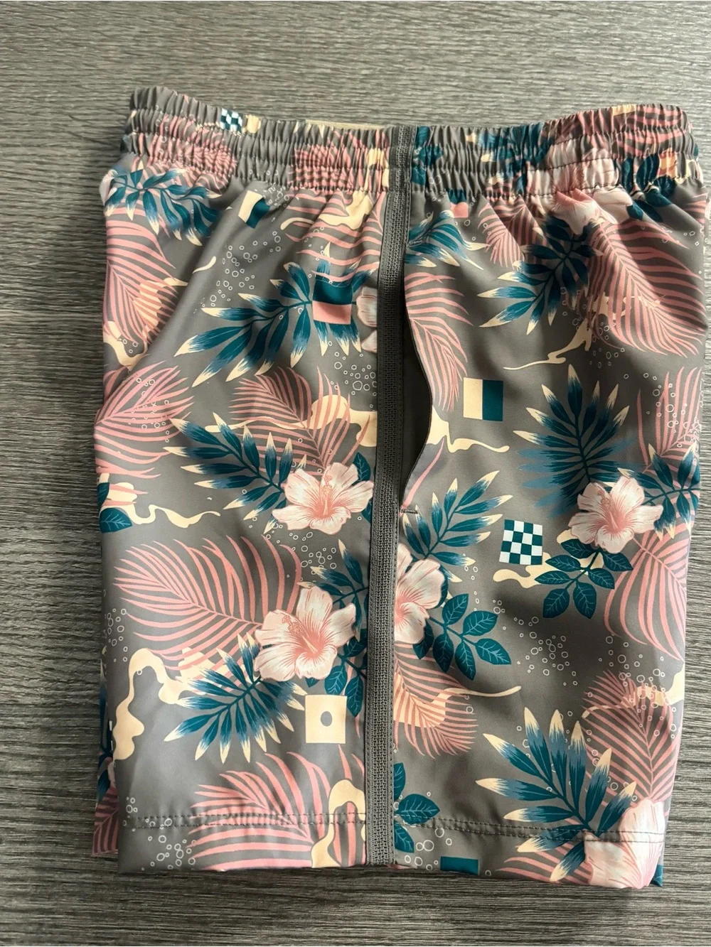 Nike Dri-fit Unisex Kids Woven Shorts Size S Tropical Print Pockets Drawstring
